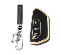 MEDZUK Custodia per Chiave Compatibile con Skoda Kodiaq 2024-2025 2026 Cover Chiave Auto, Guscio Chiave TPU con Portachiavi Accessori Protezione (Nero)