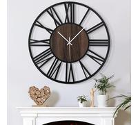 Mee 2ou Orologio Da Parete Moderno E Vintage, 50 cm/ 20 Pollici Orologio Da Parete Grande Silenzioso Senza Ticchettio, Disponibile In 34 cm, 40 cm, 50 cm, 60 cm, 80 cm Per Soggiorno, Cucina, Ufficio