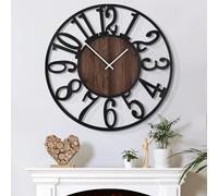 Mee 2ou Orologio Da Parete Moderno E Vintage, 80 cm/ 32 Pollici Orologio Da Parete Grande Silenzioso Senza Ticchettio, Disponibile In 34 cm, 40 cm, 50 cm, 60 cm, 80 cm Per Soggiorno, Cucina, Ufficio