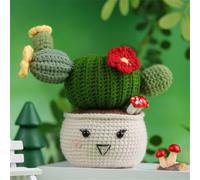Meecaa Kit all'uncinetto per principianti, adulti e professionisti, accessori fai da te, ideale come regalo creativo per gli amanti del fai da te, include video tutorial, istruzioni (Cactus 1)