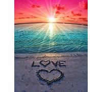 Meecaa XXXXXX - Kit per punto croce prestampato a 11 punti, con accessori, 36 x 46 cm, motivo: amore