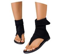 MEECHI Sandali da Donna con Separatore di Punta con Cerniera Stivali Sandali Estivi con Punta A Clip Vintage Infradito Romane Leggere E Comode Scarpe da Spiaggia Piatte for Il Tempo Libero(36 EU)