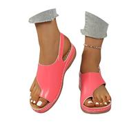 MEECHI Sandali retrò con Separatore delle Dita Sandals Ortopedici da Donna con Supporto for L'Arco Plantare Flip-Flops con Zeppa E Plateau Leggeri Infradito Casual 2026 Scarpe da Spiaggia(Pink,38 EU)