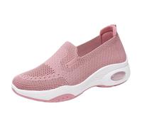 MEECHI Scarpe da Passeggio Casual for Primavera Scarpe Ortopediche da Donna con Supporto for L'Arco Plantare Shoes da Corsa in Mesh Traspirante Sneaker Slip-on for Diabetici(Pink,36 EU)