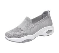 MEECHI Scarpe da Passeggio Casual for Primavera Scarpe Ortopediche da Donna con Supporto for L'Arco Plantare Shoes da Corsa in Mesh Traspirante Sneaker Slip-on for Diabetici(Gray,36 EU)