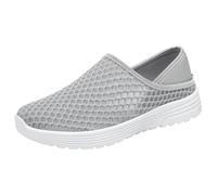 MEECHI Scarpe da Passeggio Leggere Sneaker Slip-on da Donna for Il Tempo Libero Comode Scarpe Ortopediche for Piede Largo Running Shoes Estive Traspiranti in Maglia E Mesh(Gray,43 EU)