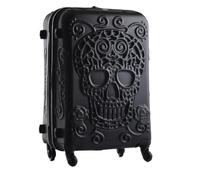 Meechi Valigia Valigia nera di grandi dimensioni for tutte le tue esigenze traslochi for le vacanze (Color : Nero, Size : 28")
