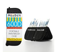 MEEDEN 11 X 10.5 Inch Mesh Paint Brushes Case Zippered Brush Holder, Short Handle, Black by