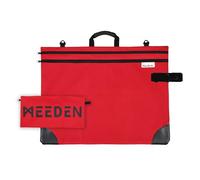 MEEDEN Art Portfolio Case A2/A3, Portatile Disegno Bordo Borsa Arte Borsa Da Trasporto Arte Impermeabile 600D Oxford, Portfolio per Opere d'arte, Tela, Fotografia, Poster, Rosso (66 x 51 x 5 cm