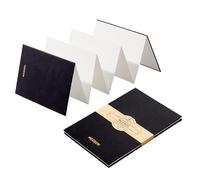 MEEDEN Blocco da disegno portatile con carta ad acquerello, 150 libbre/300 g/m², senza acidi, 100% cotone, a fisarmonica, diario per tecniche e viaggi, stampa a freddo