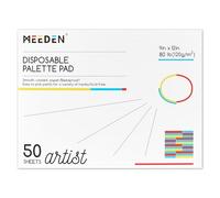 MEEDEN Blocco di carta per tavolozza artista: 22,9 x 30,5 cm, 50 fogli (80 lb/120 g/m²), carta usa e getta per miscelazione della vernice, per pittura acrilica, acquerello e olio
