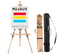 Meeden, cavalletto a treppiede per pittura, universale, regolabile, portatile, in legno di faggio, perfetto per pittori, studenti e artisti di paesaggio, può contenere tele fino a 111,8 cm
