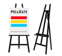 MEEDEN Cavalletto da Esposizione per cartelli: Supporto Regolabile in Legno per Pittura - Un cavalletto Artistico per Tela Fino a 60 Pollici per artisti Adulti Disegno Immagine Poster - Nero