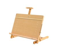 Meeden - Cavalletto da tavolo in legno di faggio massiccio, con telaio a H, regolabile, per artisti, ragazzi e pittori, per appendere tele fino a 58,4 cm