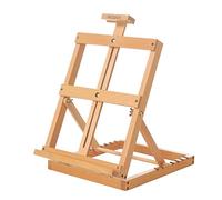 Meeden - Cavalletto da tavolo per artisti in legno di faggio regolabile per dipingere e espositore, può contenere tela fino a 23"