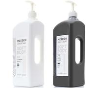 MEEDEN Colore acrilico Soft Body bianco 2 x 2L Fluid Art Paint Bulk con pompa - Finitura opaca e alta consistenza - grandi materiali artistici per adulti, pittura su tela, artigianato, vetro, legno