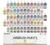 MEEDEN Colori Acrilici per Aerografo - 60 x 30ml a Base d'Acqua non è necessario diluire - Vernice Professionale per Modellismo Pittura