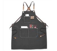 MEEDEN Grembiule da pittura per uomini e donne: grembiule regolabile in tela impermeabile con 3 tasche - grembiule per artisti per pittura acrilica ad olio e acquerello, giardinaggio, grigliate, Taupe