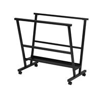 MEEDEN Porta Stampa per Arte - Supporto per Asciugatura Arte con Ruote Girevoli - Scaffale in Metallo per Esposizione di Opere d'Arte, Manifesti, Stampe - Nero