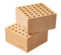 MEEDEN Portamatite e porta pennelli in legno di faggio, con 36 fori, organizer per pennelli e pennelli, in legno, per pennelli, penne e strumenti artistici, espositore per pennelli
