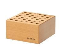MEEDEN Portamatite e porta pennelli in legno di faggio: organizer per pennelli da pittura a 36 fori, supporto per matite in legno per pennelli, penne e strumenti artistici, espositore per pennelli