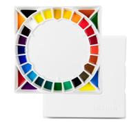 MEEDEN Studio - Tavolozza di pittura ad acquerello in porcellana, miscelazione tavolozza di acquerello in ceramica per pittura ad olio acrilica a guazzo, 12-3/5 pollici …