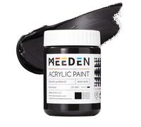 MEEDEN Vernice Acrilica Nera Mars: Vernice Nera Lucida a Corpo Pesante da 300ml - Vernici Spesse per Artisti Professionisti per Pittura su Tela