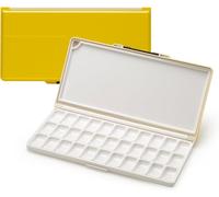 MEEDEN Wet Palette per pittura - Tavolozza di Acquerelli Acquerello Acrilico Gouache Sigillata, 33 pozzi - Palette di pittura con coperchio e Ampie Aree di Miscelazione, Giallo