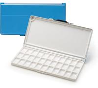 MEEDEN Wet Palette per pittura - Tavolozza di Acquerelli Acquerello Acrilico Gouache Sigillata, 33 pozzi - Palette di pittura con coperchio e Ampie Aree di Miscelazione, Blu