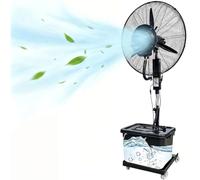 Meedlopia 2026 Serbatoio Ventilatore a Nebbia Industriale da Esterno, 42L Aggiornato, Ventilatore a Piantana con Ruote, 5 Velocità, Ventilatore Oscillante per Esterno, Casa, Ufficio e Grandi Ambienti