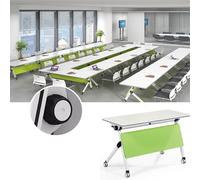 Meedlopia Set tavolo da conferenza pieghevole modulare per sala formazione in ufficio, tavolo da riunione per ufficio mobile con combinazione libera e funzione pranzo