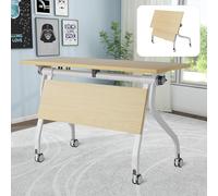 Meedlopia Tavolo da conferenza pieghevole, moderno rettangolare pieghevole per seminari, ufficio, formazione, scrivania commerciale con ruote, 55,1 x 23,6 29,5 cm (1 confezione)