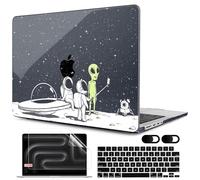 MEEgoodo Custodia per MacBook Pro 14" 2023, guscio rigido con copertura per tastiera e fotocamera, compatibile con A2918 A2992 A2779 A2442, astronauti e alieni