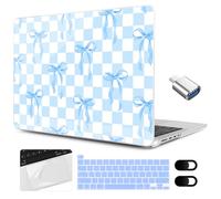 MEEgoodo Custodia rigida per MacBook Pro 13" 2022 2021 2020 A2338 M2/M1 A2251 A2289 con Touch ID, custodie rigide trasparenti per laptop con copertura per webcam per tastiera, pellicola trackpad e