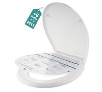 MEEJEE Tavoletta WC con Chiusura Rallentata, Copriwater Bianco Ovale, Sedile WC Soft-Close, Copri WC Universale, Asse WC Facile Montare, Tavoletta Bagno per Famiglia, Ospiti e Appartamento in Affitto
