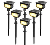 MEEKBOS Faretti Solari LED da Giardino 4 Pezzi 200 lm 3000K Luce Calda con