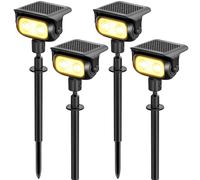 MEEKBOS Faretti Solari LED da Giardino 4 Pezzi 200 lm 3000K Luce Calda con