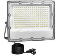 MEEKBOS Faretto LED da Esterno 150W, IP66 Impermeabile Luce Bianca Fredda 6500K Faro LED Con Spina Schuko,15000 Lumen,220-240V AC 50Hz