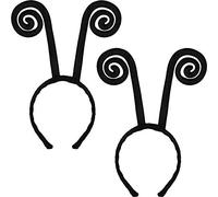 meekoo Fascia per Capelli a Fascia con Antenna a Farfalla per Feste di Halloween (2 Pezzi)