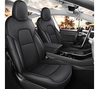 MeeKooMay Coprisedili neri per Tesla modello 3 2017 2018 2019 2020 2021 2022, personalizzati, impermeabili, antiscivolo (T3-nero)