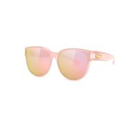 Meeloog Occhiali da sole polarizzati oversize da donna - Occhiali da sole per auto per sopra gli occhiali MST0073, Montatura A4 rosa latte/lenti rosa a specchio