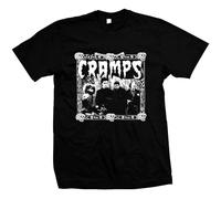 MEELOVE adver The Cramps - Garbageman - Hand Silk Screened, Pre-Shrunk T-Shirt Black XL