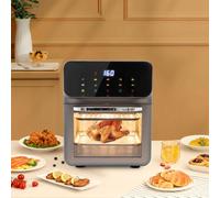 MEELRYD Forno da incasso da 13 litri, mini forno da pizza a 250 °C, display a LED, riscaldamento rapido, tostatura, asciugatura, orologio elettronico con funzione timer Dual Cook