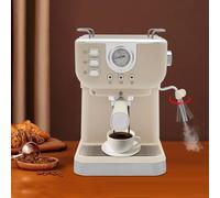 MEELRYD Macchina da caffè espresso da 20 bar, compatta con schiumatura automatica del latte, serbatoio acqua 1,3 litri, 1 filtro