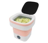 MEELRYD Mini lavatrice pieghevole, 12 l, 1,8 kg, pieghevole, portatile, per vestiti di neonati, biancheria intima, campeggio, camper, regali, viaggi (rosa)