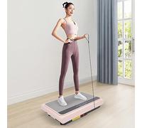 MEELRYD Piastra vibrante con motore ultra silenzioso, 99 livelli, 5 programmi di allenamento per tutto il corpo, fino a 120 kg, dispositivo sportivo con telecomando Bluetooth, fasce per allenamento,