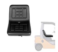 MEELRYD Sedile per trattore, sedile universale con schienale, in pelle PVC + gommapiuma, sedile per trattori, mietitrici, tosatrici, carrelli elevatori, nero