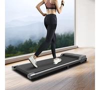 MEELRYD Tapis roulant per casa, Walking Pad pieghevole, tapis roulant da scrivania fino a 1-6 km/h, Walking Machine fino a 100 kg, con indicatore LED, mini tapis roulant per home office (grigio)