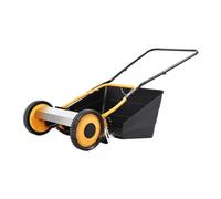MEELRYD Tosaerba a mano, tagliaerba, mandrino con cuscinetti a sfera con 4 lame in acciaio di alta qualità, larghezza di taglio 36 cm, regolazione dell'altezza di taglio 12-42 mm, tosaerba manuale
