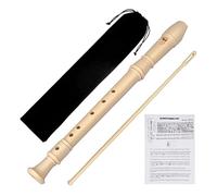 MEELYHOME Flauto dolce soprano per clarinetto in stile tedesco a chiave a 6 fori 8 fori flauto dolce soprano per principianti con borsa